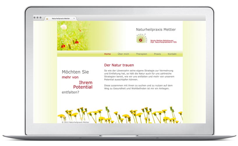 Website Naturopatia Mettier home